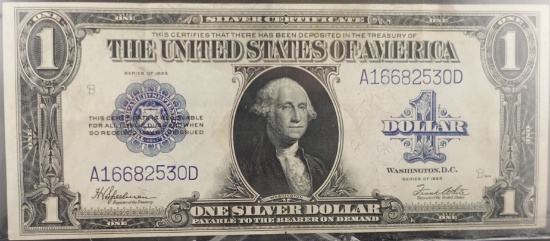1923 $1 Blue Seal Silver Certificate