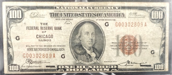 1929 $100 Federal Reserve Bank Note
