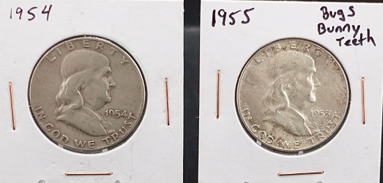 (2) Franklin Half Dollars