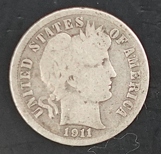 Set of 1911 Barber Dimes