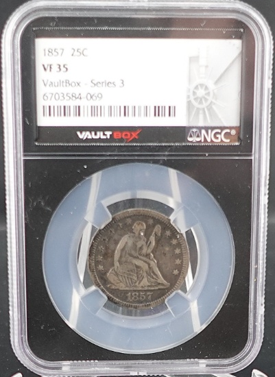 1857 Seated Liberty Quarter