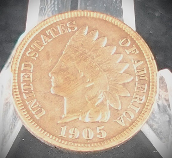 1905 Indian Head Cent Red