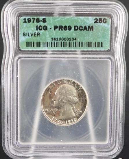 (2) 1776-1976 Bicentennial Silver Quarter