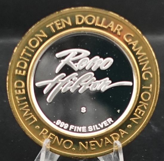(2) $10 Silver Gaming Tokens