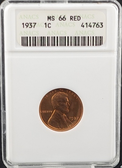 1937 Wheat Cent Red