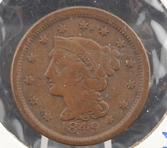 1849 Braided Hair Large Cent