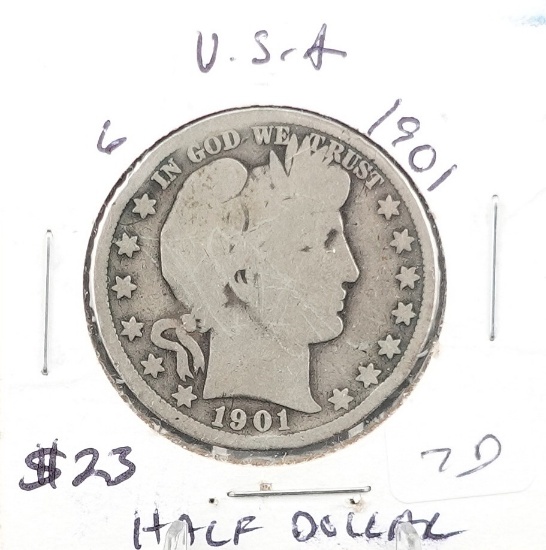 1901 Barber Half Dollar