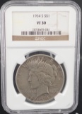 1934-S Peace Dollar