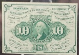 1862 10 Cent Postal Currency