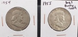 (2) Franklin Half Dollars