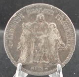 1849 A 5 Francs Silver Coin