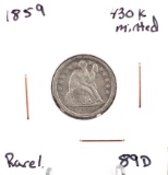 1859 Seated Dime