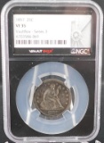 1857 Seated Liberty Quarter