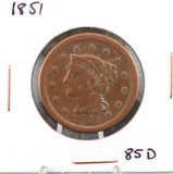 1851 Braided Hair Large Cent