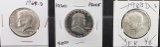 (2) 1968-D Kennedy and (1) 1960 Proof Franklin Half Dollar