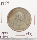 1963 Netherland 2 1/2 Gulden and 1957 Swiss 5 Francs Coins