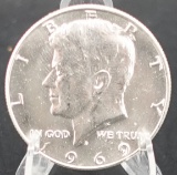 (2) 1969-D Kennedy Half Dollars