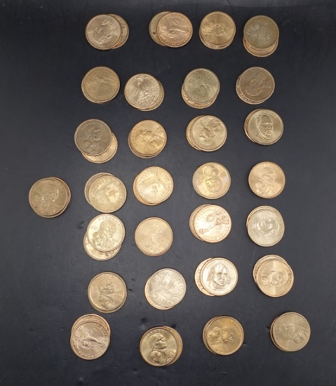 (31) Mixed Presidential And Sacagawea Dollars