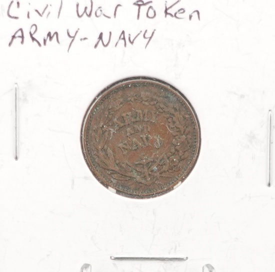 Civil War Army Navy Token