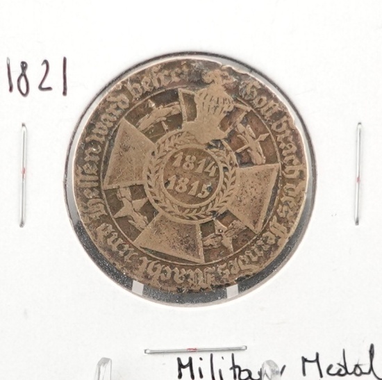 1821 German Hesse-kassel 1814-1815 Commemorative War Medal