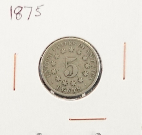 1875 Shield Nickel