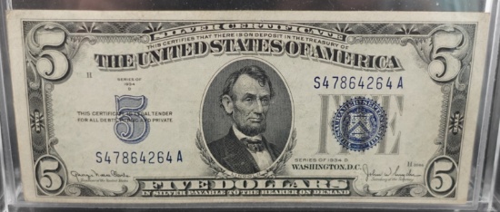 1934 D $5 Note
