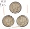 1931 P, D and S Mercury Dime Set