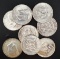 (8) Kennedy Half Dollars