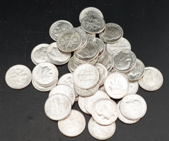 (43) Silver Roosevelt Dimes