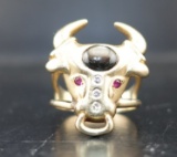 Gold Men's Bull Ring