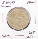 1964-F German 5 Marks Coin