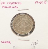1945-D 20 Centavos Philippians Coin