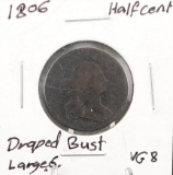 1806 Draped Bust Half Cent.