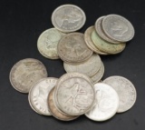 (20) Canadian Silver Quarters