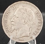 1868BB $5 Francs Coin