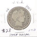 1901 Barber Half Dollar