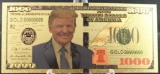 1000 Gold Donald Trump Bill