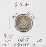 1877 Seated Dime