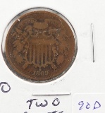 1869 2 Cent Piece