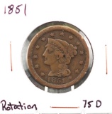 1851 Braided Hair Large Cent