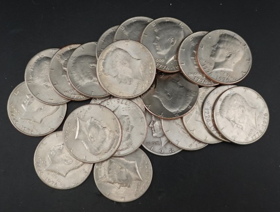(20) 1976-1776 Kennedy Half Dollars and (1) 1989-D Kennedy Half Dollar