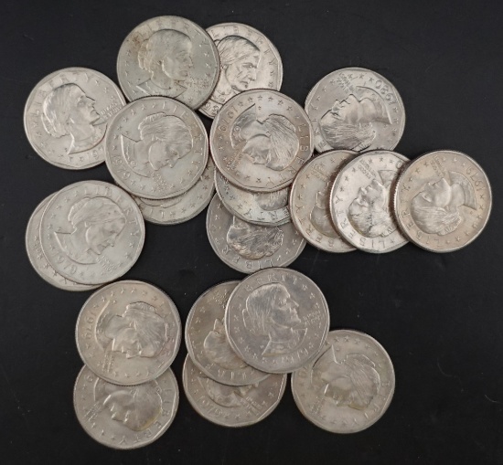 (2) 1979-P, (2) 1980-D and (16) 1979-D Susan B. Anthony Dollars