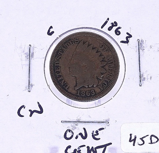 1863 CN Indian Head Cent