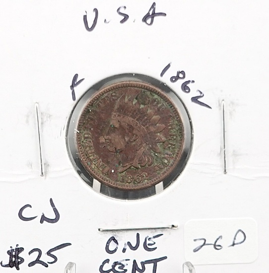 1862 Indian Head Cent