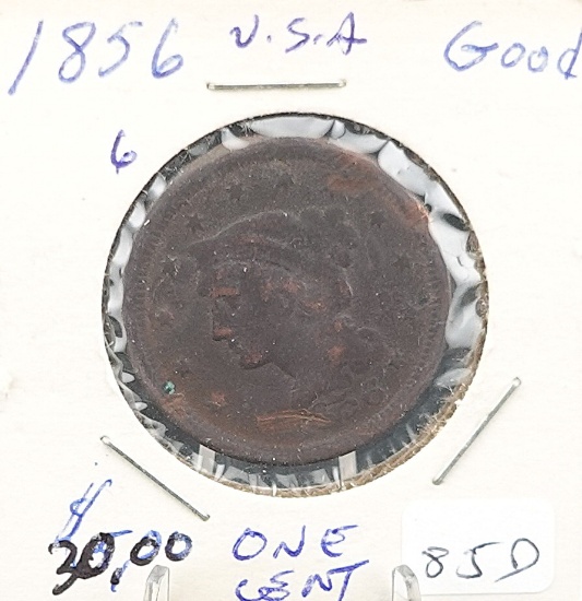 1856 Braided Hair Large Cent