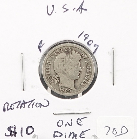 1909 Barber Dime