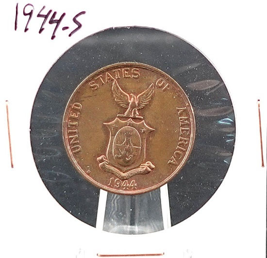1944-S 1 Centavo Philippians Coins