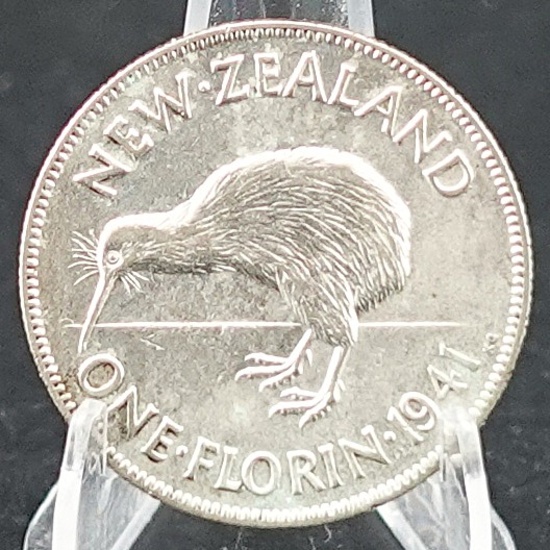 1941 New Zealand 1 Florin Con