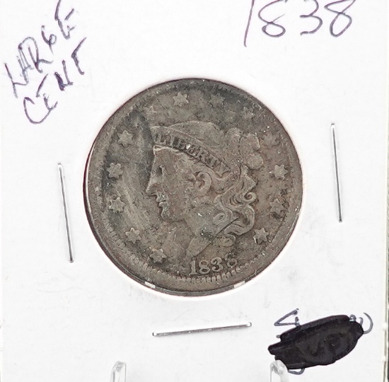 1838 Coronet Large Cent