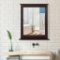 Costway Bathroom Wall-Mounted Mirror W/Shelf Vanity Makeup Mirror Multipurpose - Brown